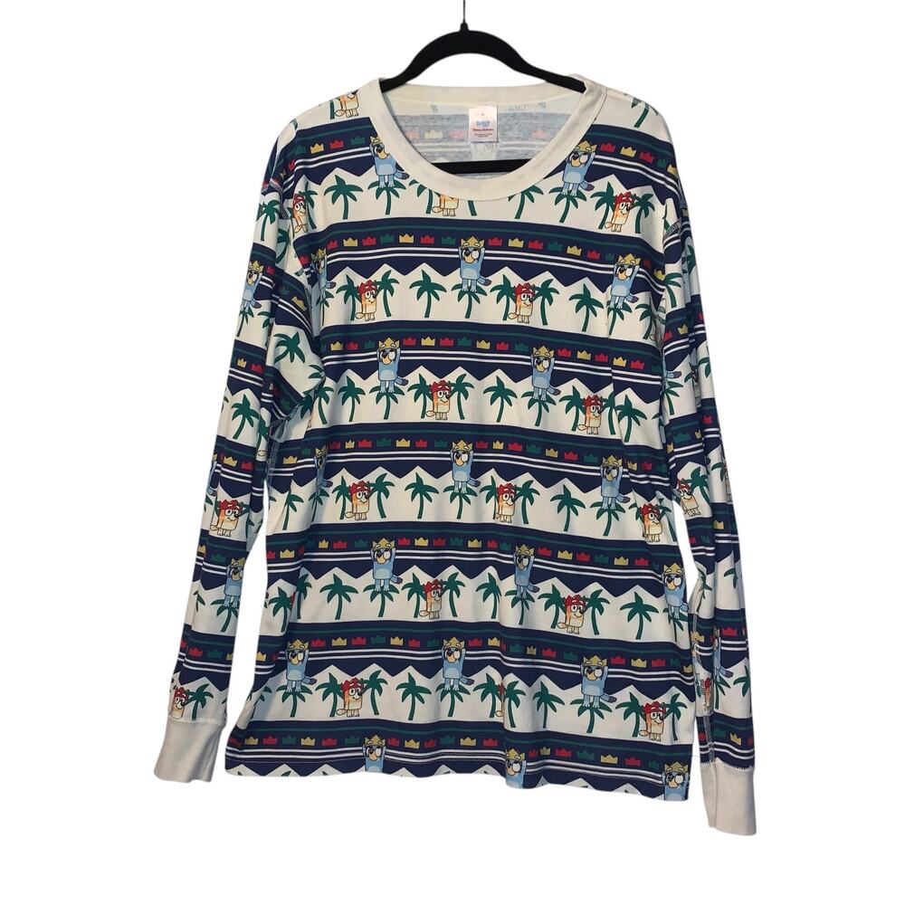 Bluey x Hannah Anderson Womens Size XL Pajama Top Allover Print